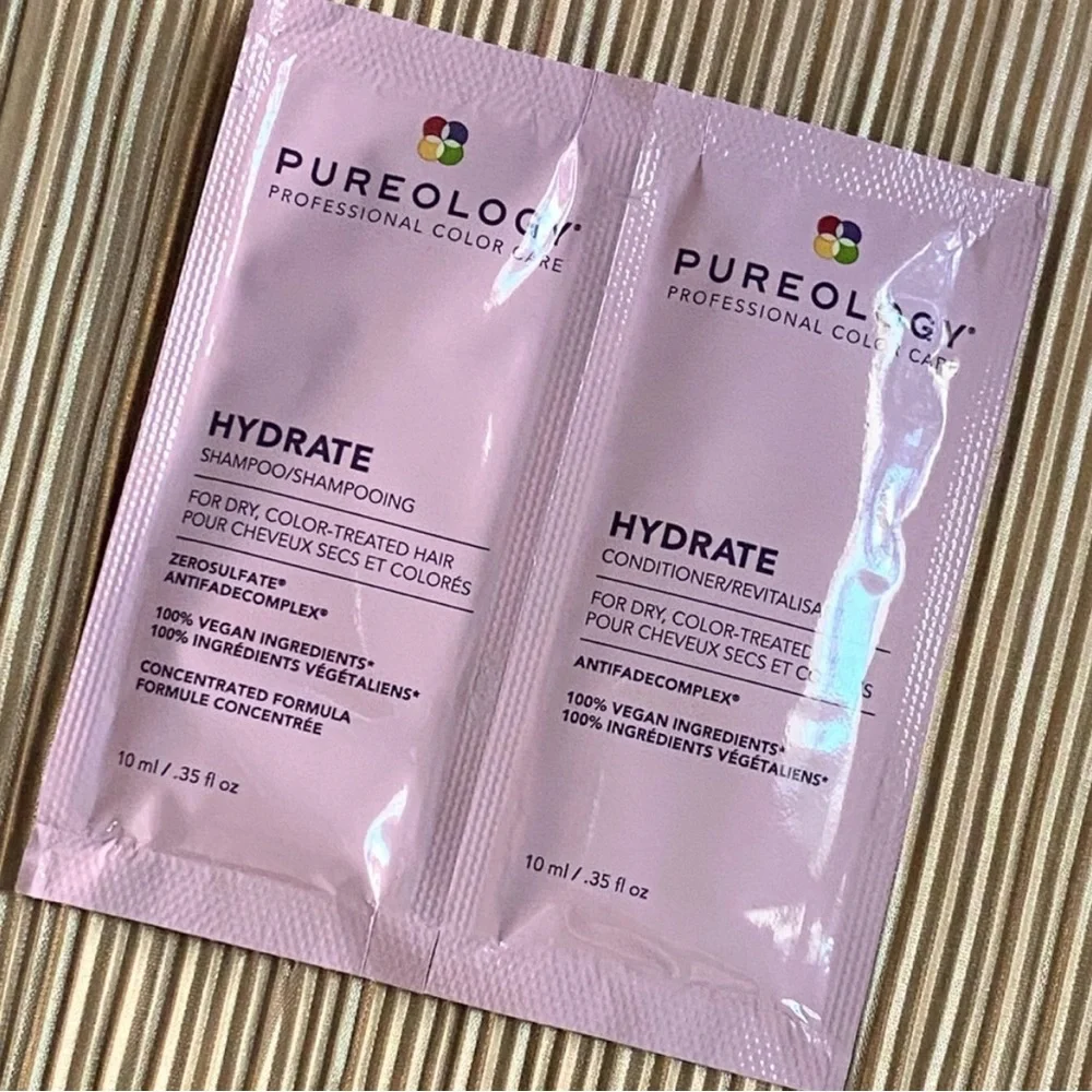 x10 Pureology Hydrate Shampoo & Conditioner Packets (10 sets) - Picture 2 of 11